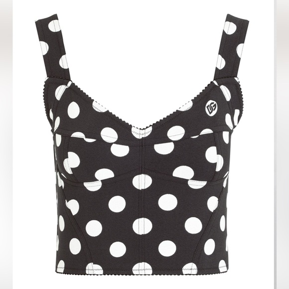 Dolce & Gabbana | Tops | Dolce Gabbanapolkadot Bustier Top | Poshmark